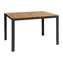 Table rectangulaire en acier et acacia Bolero 120 cm